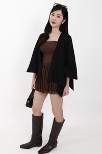 Kedy Knit Throwover in Black