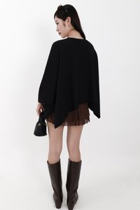 Kedy Knit Throwover in Black