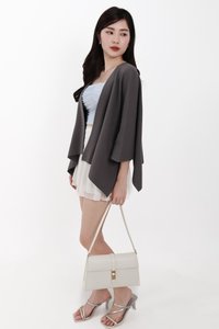 Kedy Knit Throwover in Dark Grey