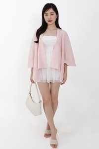 Kedy Knit Throwover in Pastel Pink
