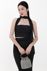 Merel Multi Way Mesh Top in Black