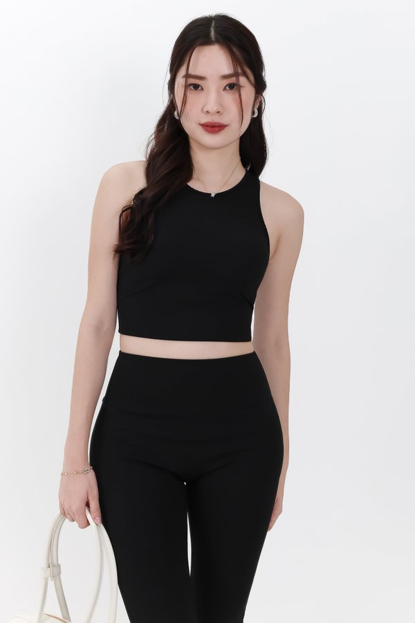 Annie Athleisure Co-ord Tank Top in Black