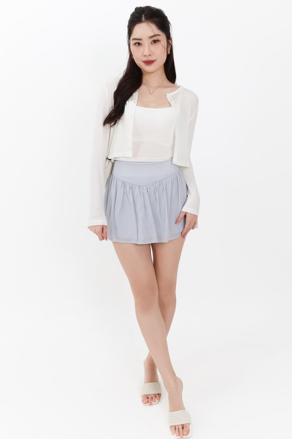 Chaeyi Cardigan Top Set in White
