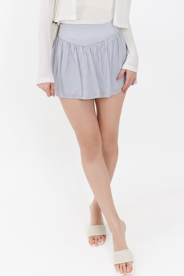 Camila Co-ord Skorts in Light Grey Blue