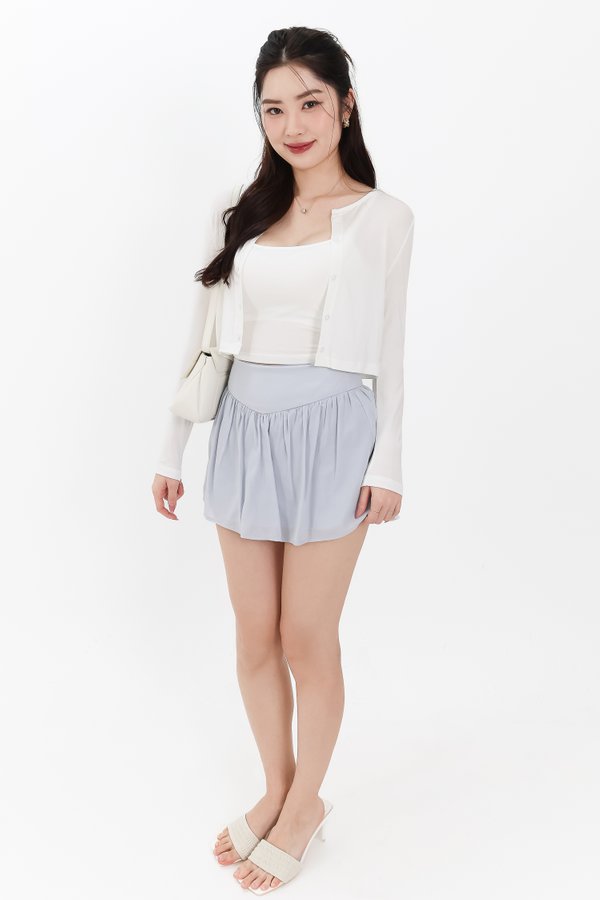 Camila Co-ord Skorts in Light Grey Blue
