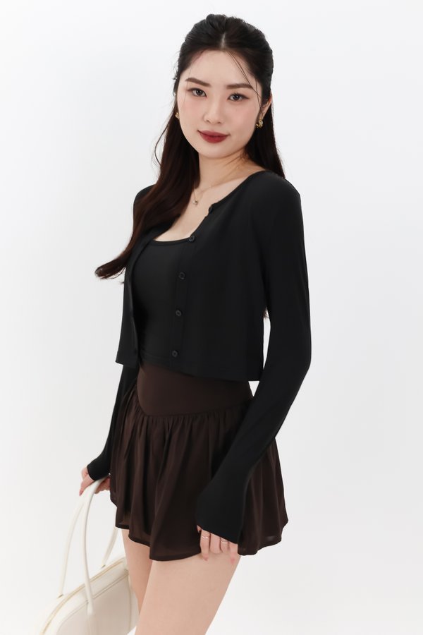 Camila Co-ord Skorts in Dark Brown