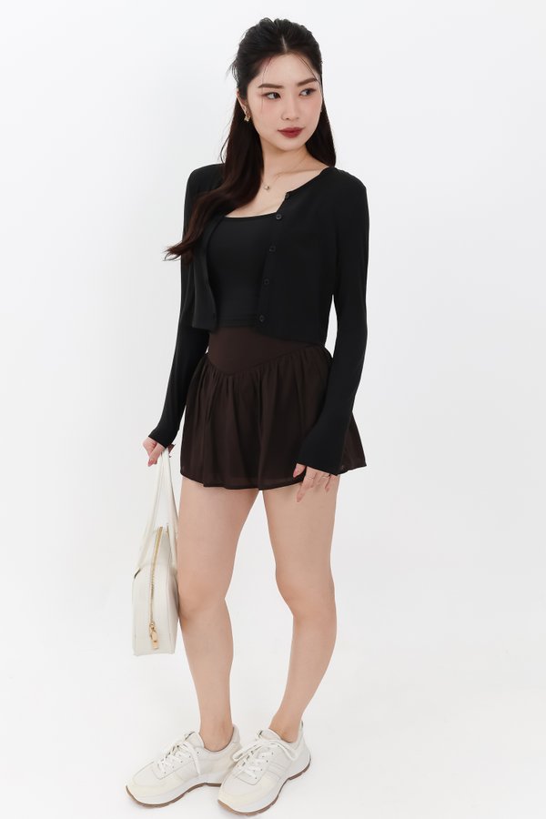 Camila Co-ord Skorts in Dark Brown