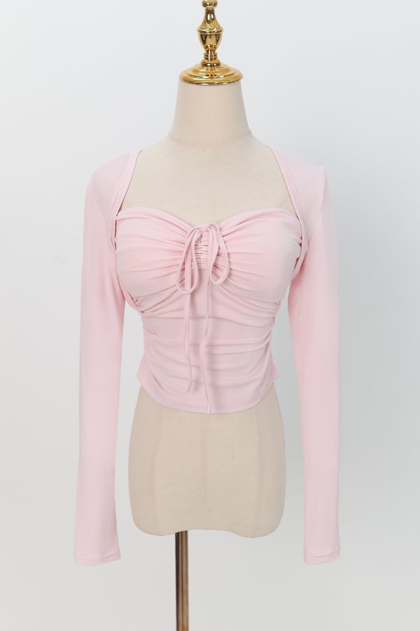 Bren Bolero Top Set in Light Pink