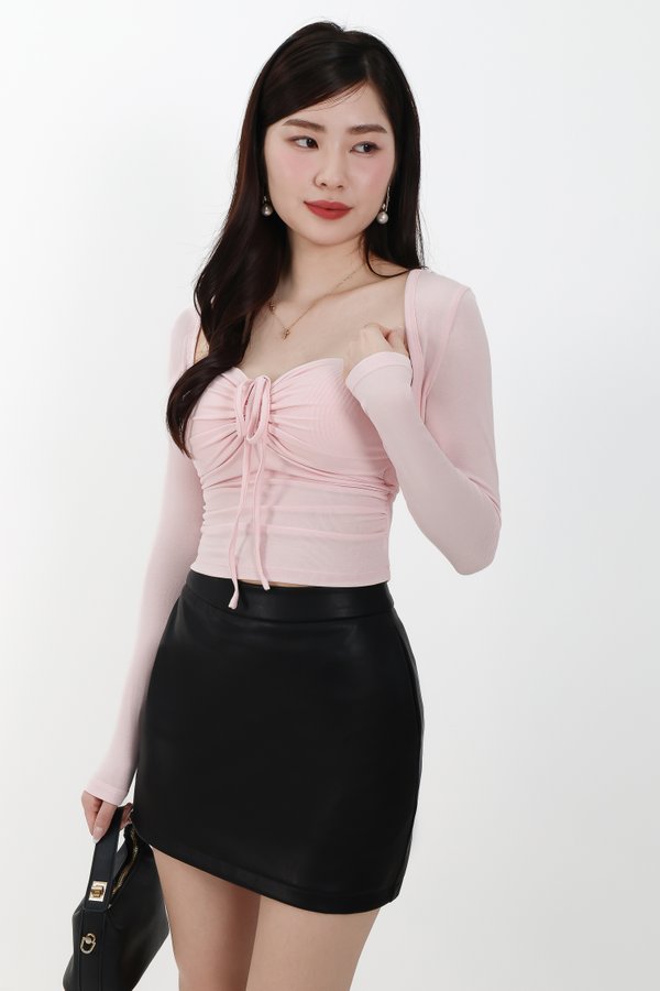 Bren Bolero Top Set in Light Pink