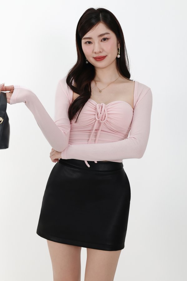 DEFECT | Bren Bolero Top Set in Light Pink in S