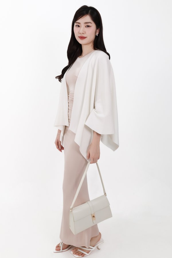 Kedy Knit Throwover in White