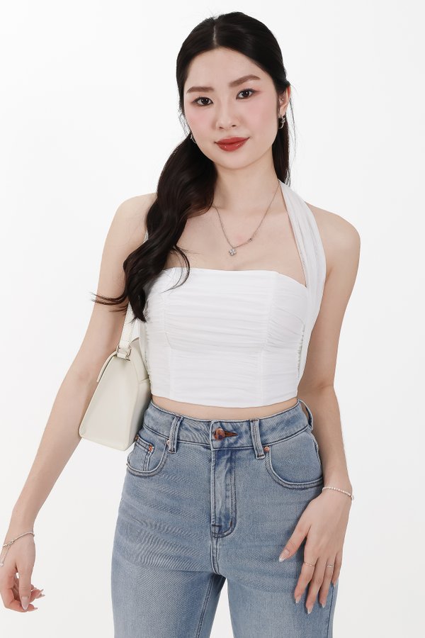 Merel Multi Way Mesh Top in White