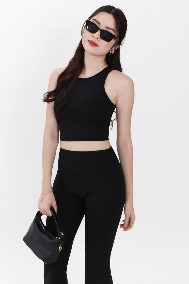 Annie Athleisure Co-ord Tank Top in Black