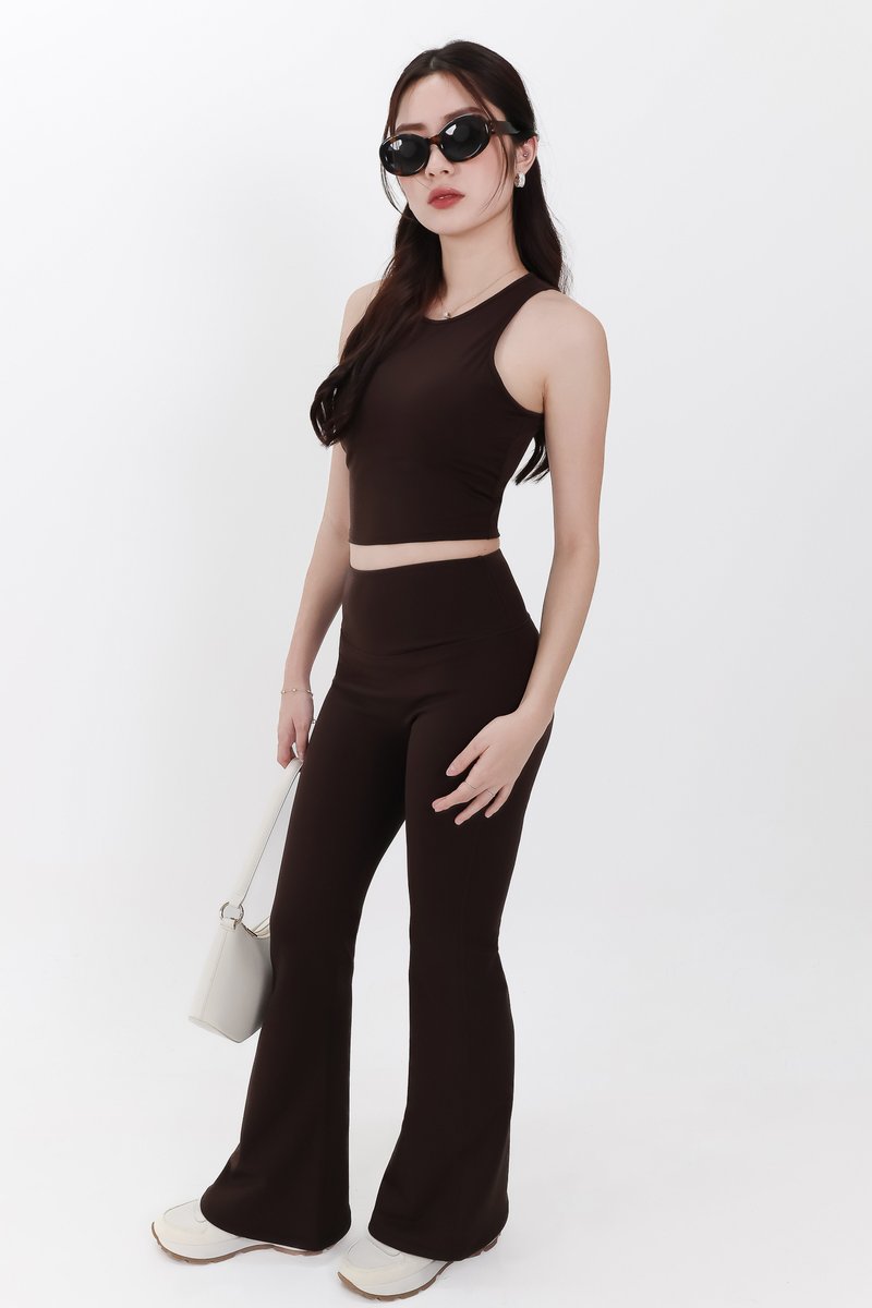 Annie Athleisure Co-ord Set in Dark Brown ( Regular Length )