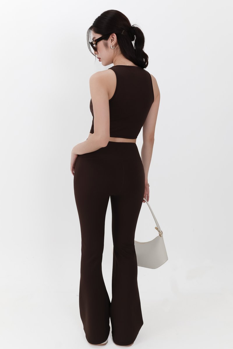 Annie Athleisure Co-ord Set in Dark Brown ( Regular Length )