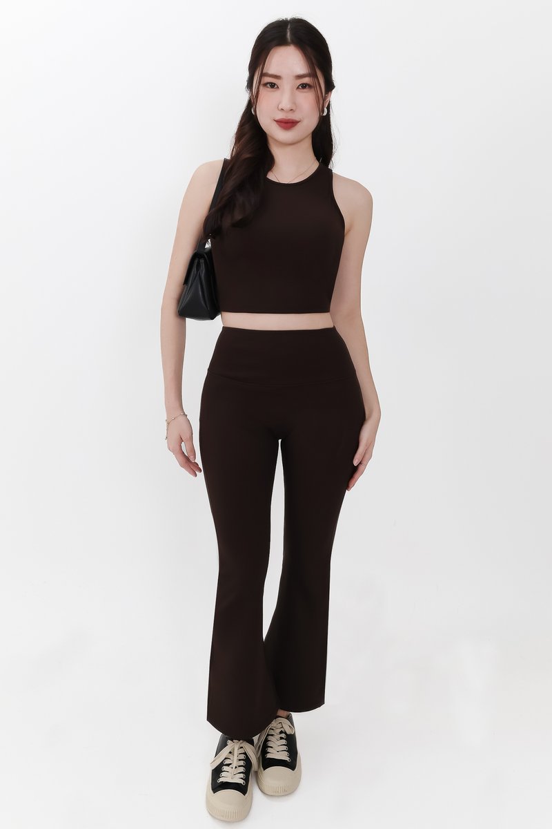 Annie Athleisure Co-ord Set in Dark Brown ( Petite Length )
