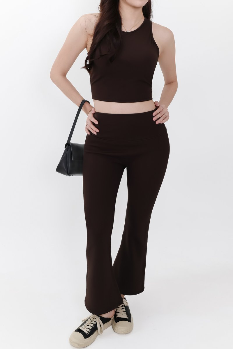 Annie Athleisure Co-ord Tank Top in Dark Brown