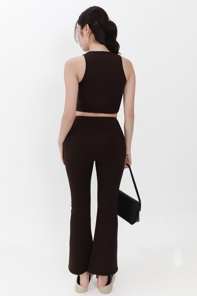 Annie Athleisure Co-ord Set in Dark Brown ( Petite Length )