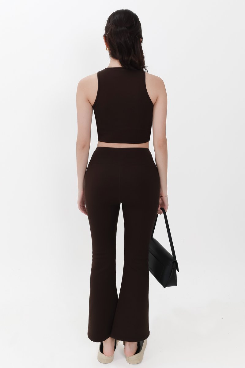 Annie Athleisure Co-ord Set in Dark Brown ( Petite Length )
