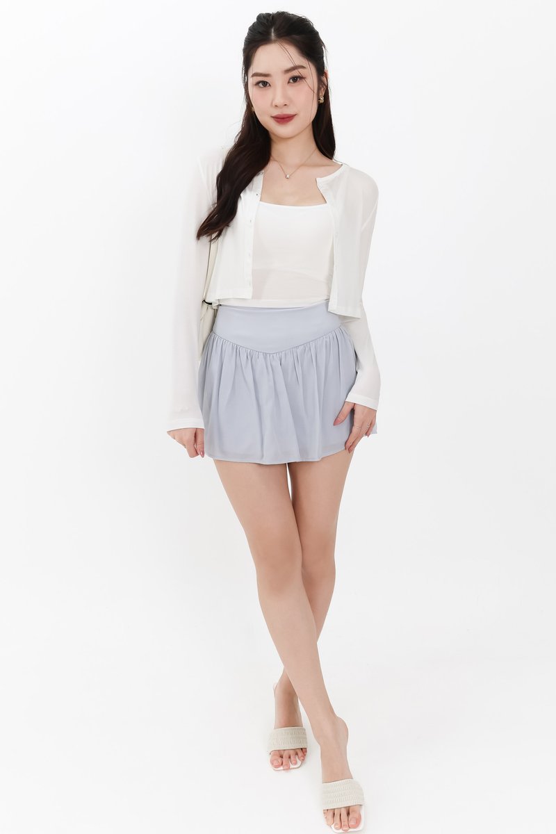 Chaeyi Cardigan Top Set in White
