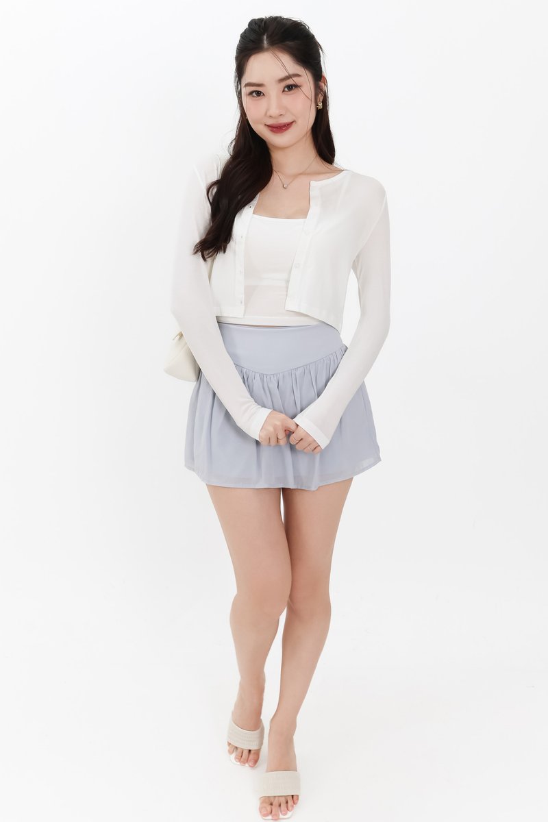 Chaeyi Cardigan Top Set in White