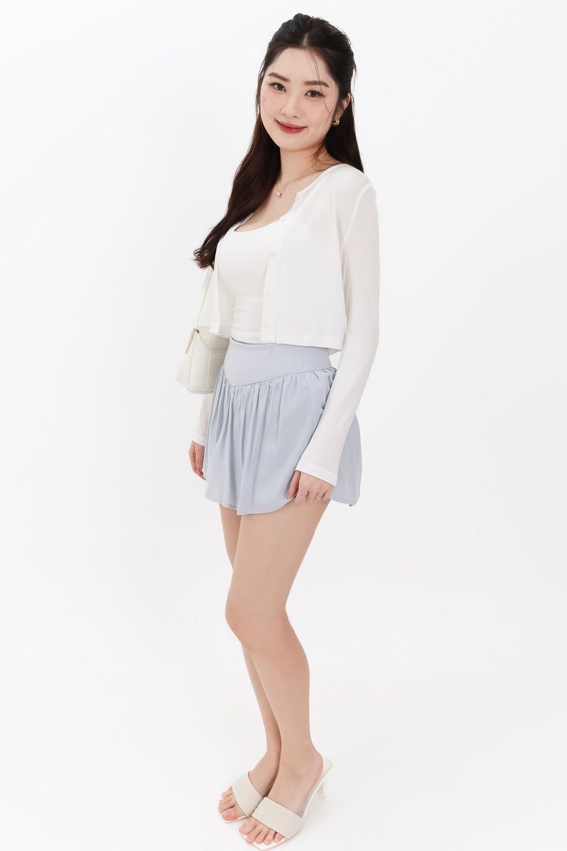 Chaeyi Cardigan Top Set in White