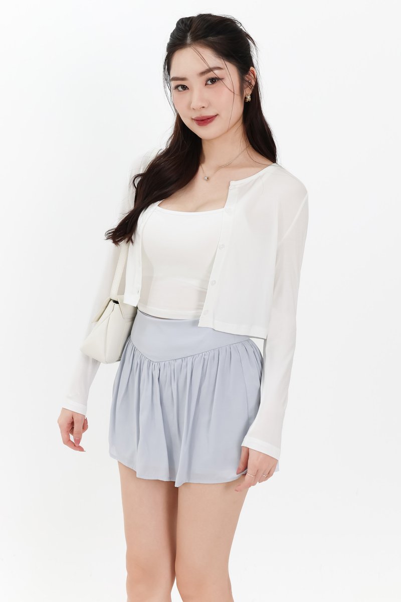 Chaeyi Cardigan Top Set in White