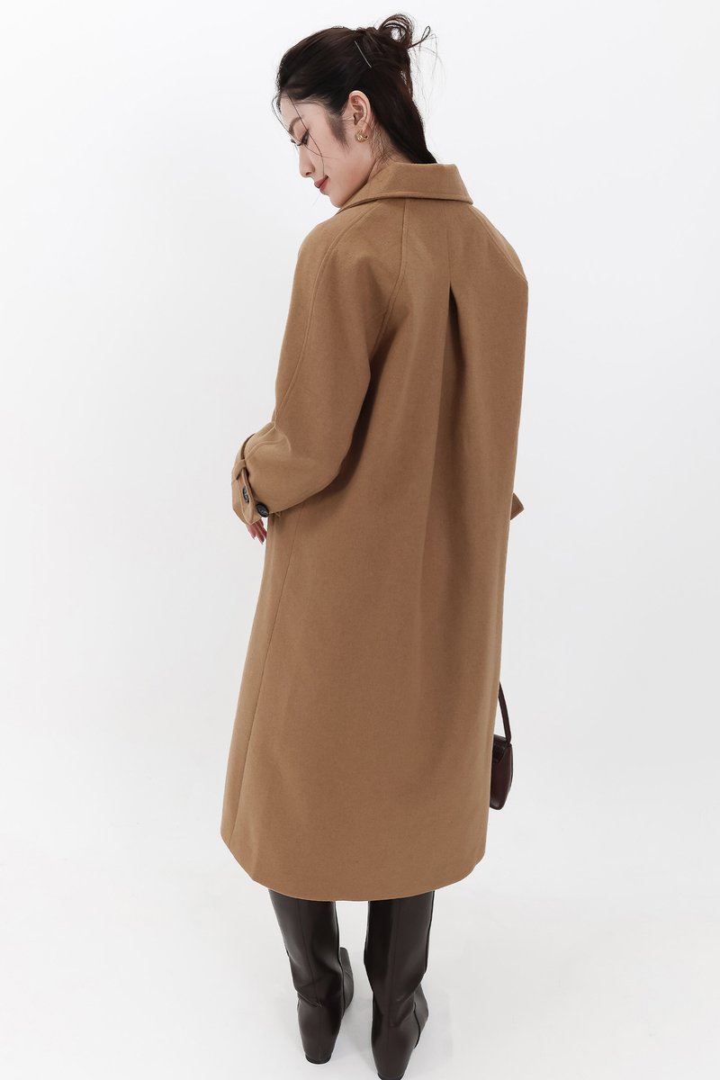 Wynnie Wool Coat in Camel Brown