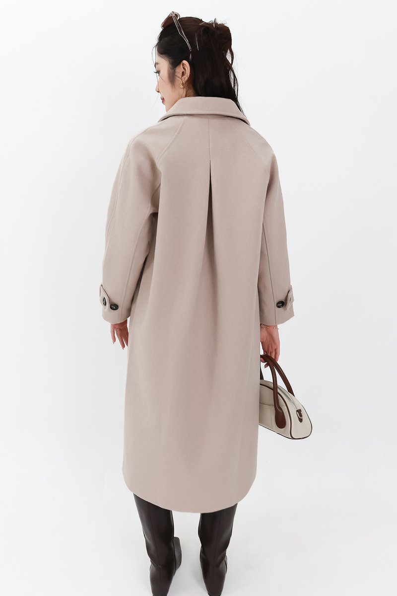 Wynnie Wool Coat in Light Nude Pink