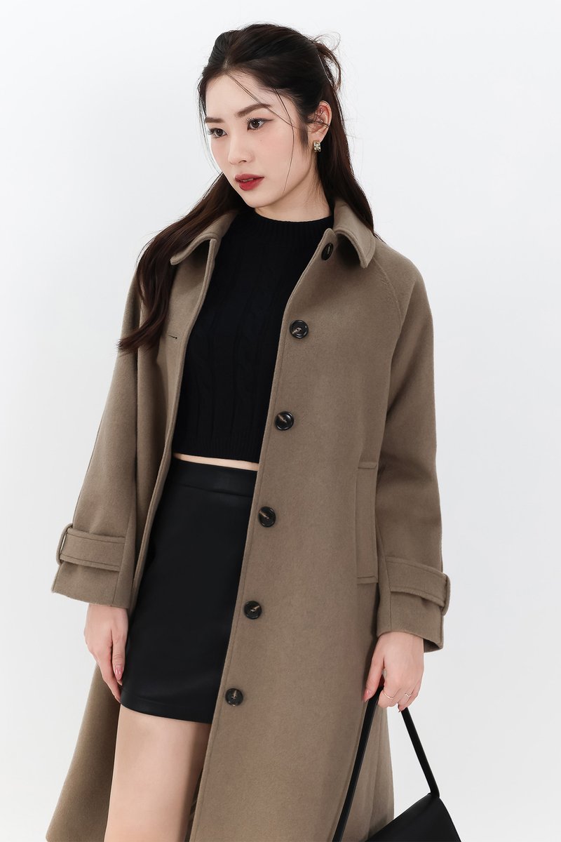 Wynnie Wool Coat in Etoupe