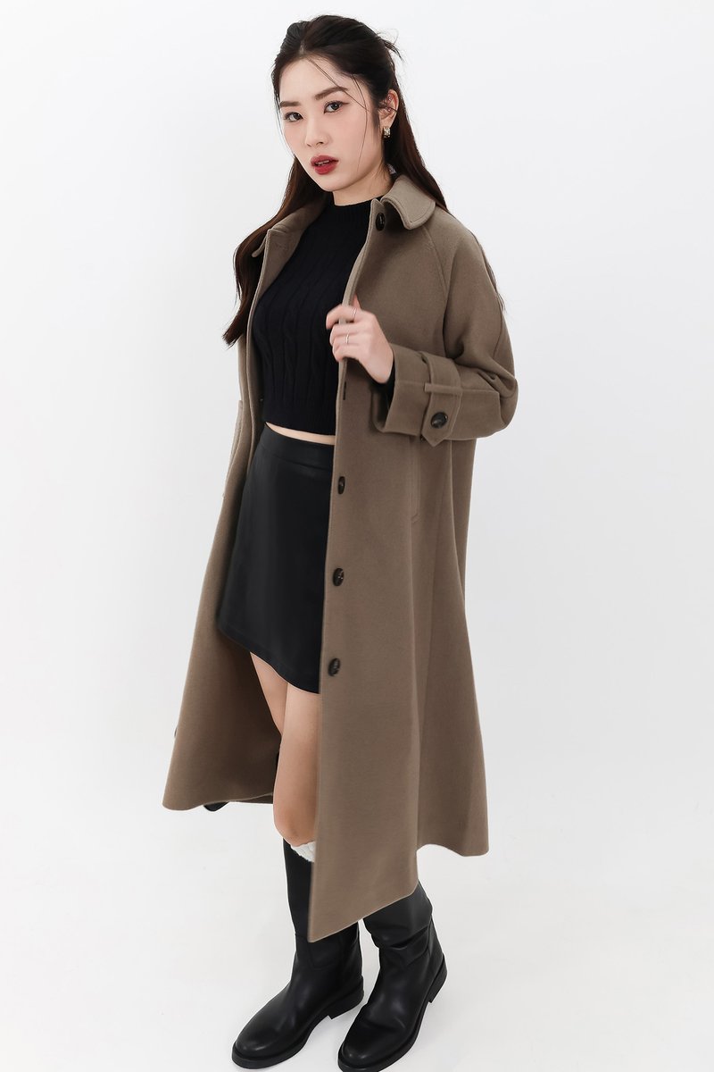 Wynnie Wool Coat in Etoupe
