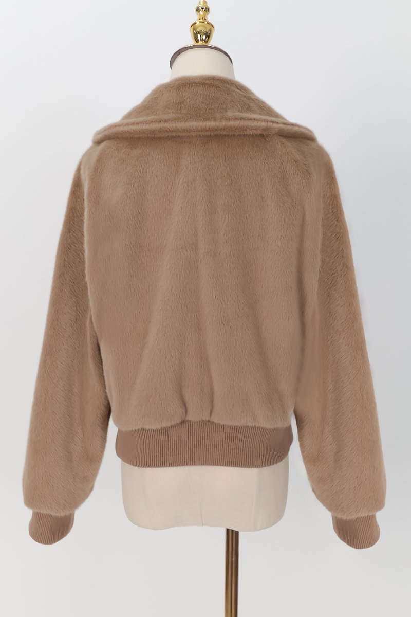 PREORDER | Ferra Furry Jacket in Light Brown
