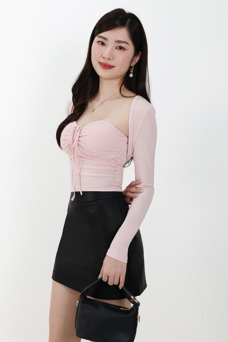 Bren Bolero Top Set in Light Pink