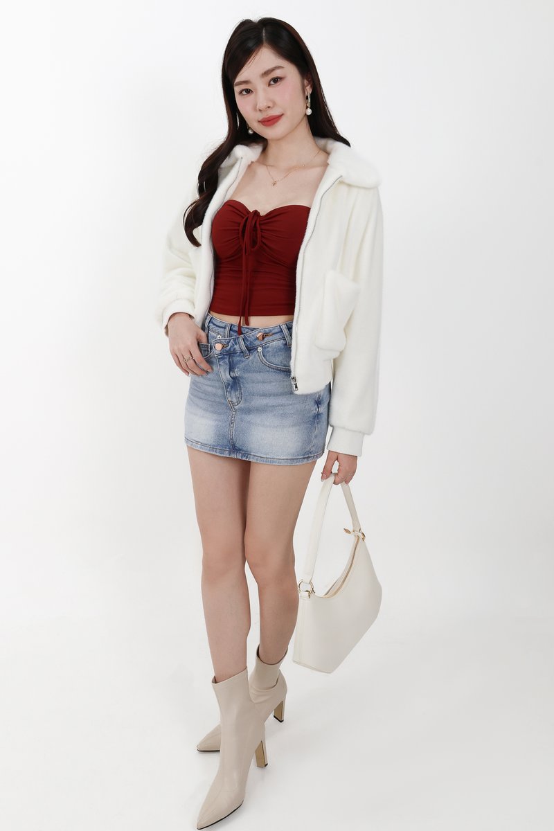 Ferra Furry Jacket in White