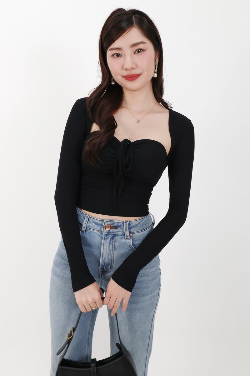 Bren Bolero Top Set in Black