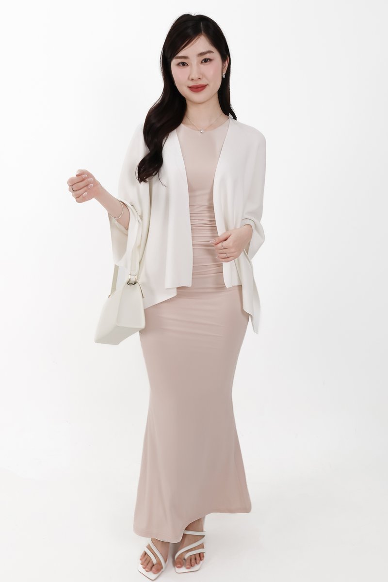 Kedy Knit Throwover in White