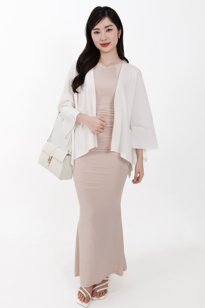 Kedy Knit Throwover in White