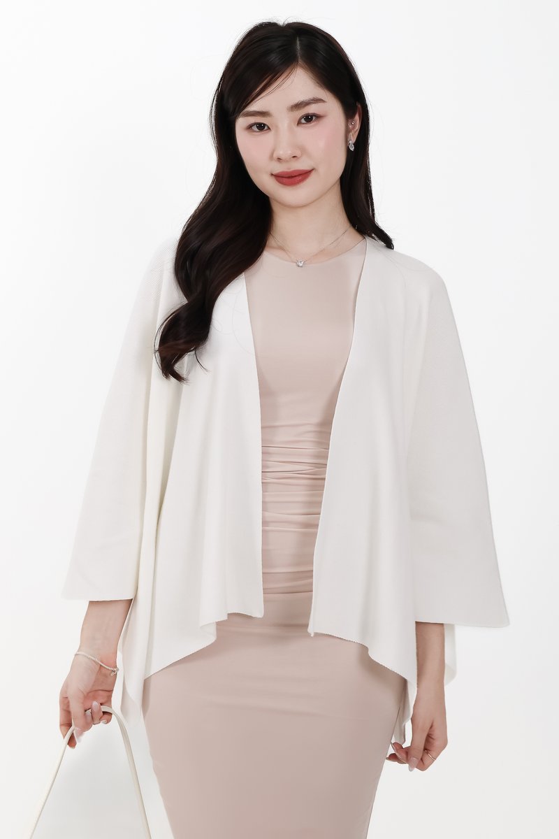 Kedy Knit Throwover in White