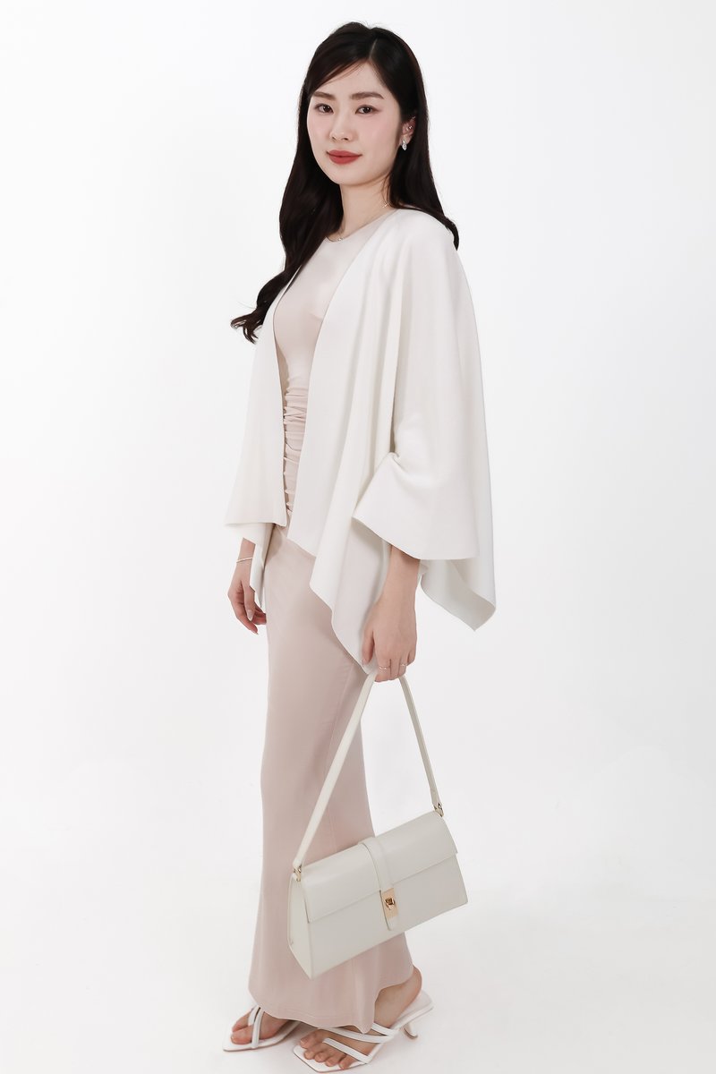 Kedy Knit Throwover in White