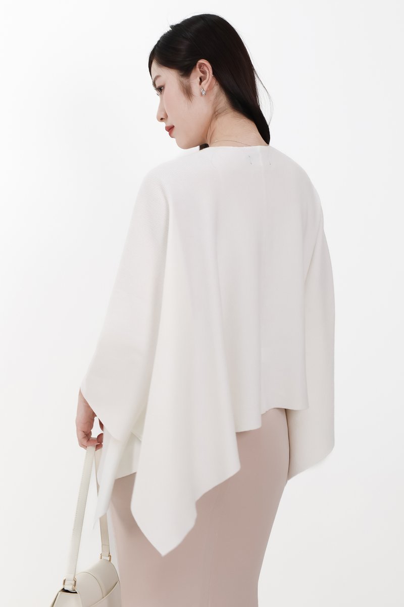 Kedy Knit Throwover in White
