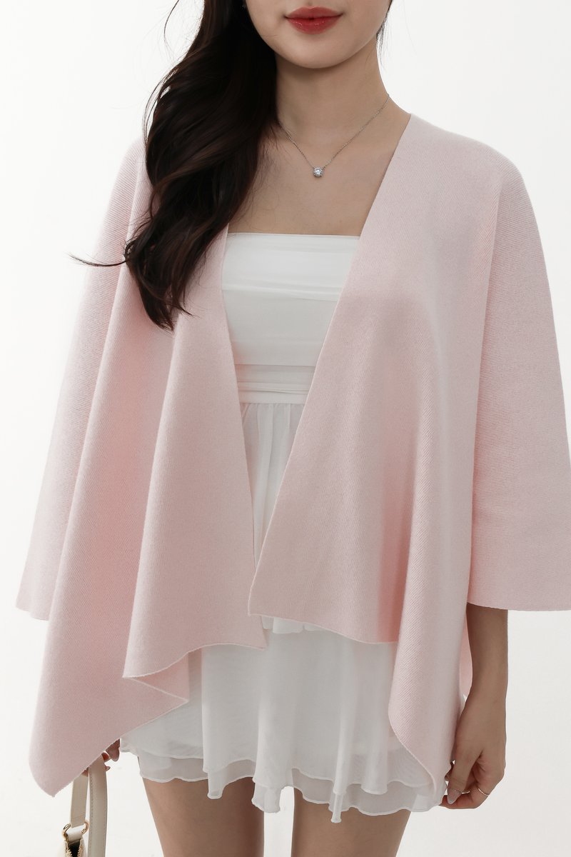 Kedy Knit Throwover in Pastel Pink