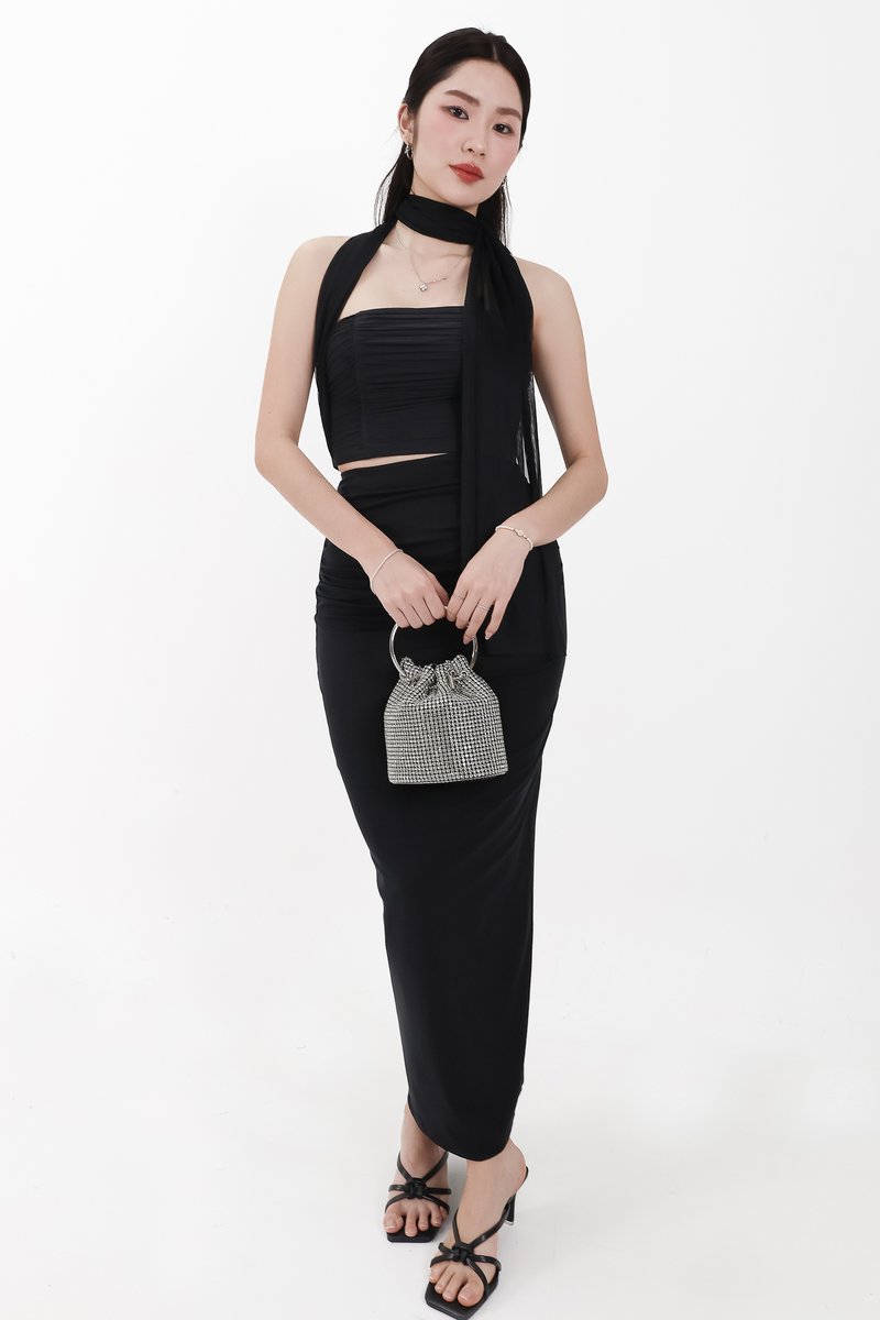 Merel Multi Way Mesh Top in Black