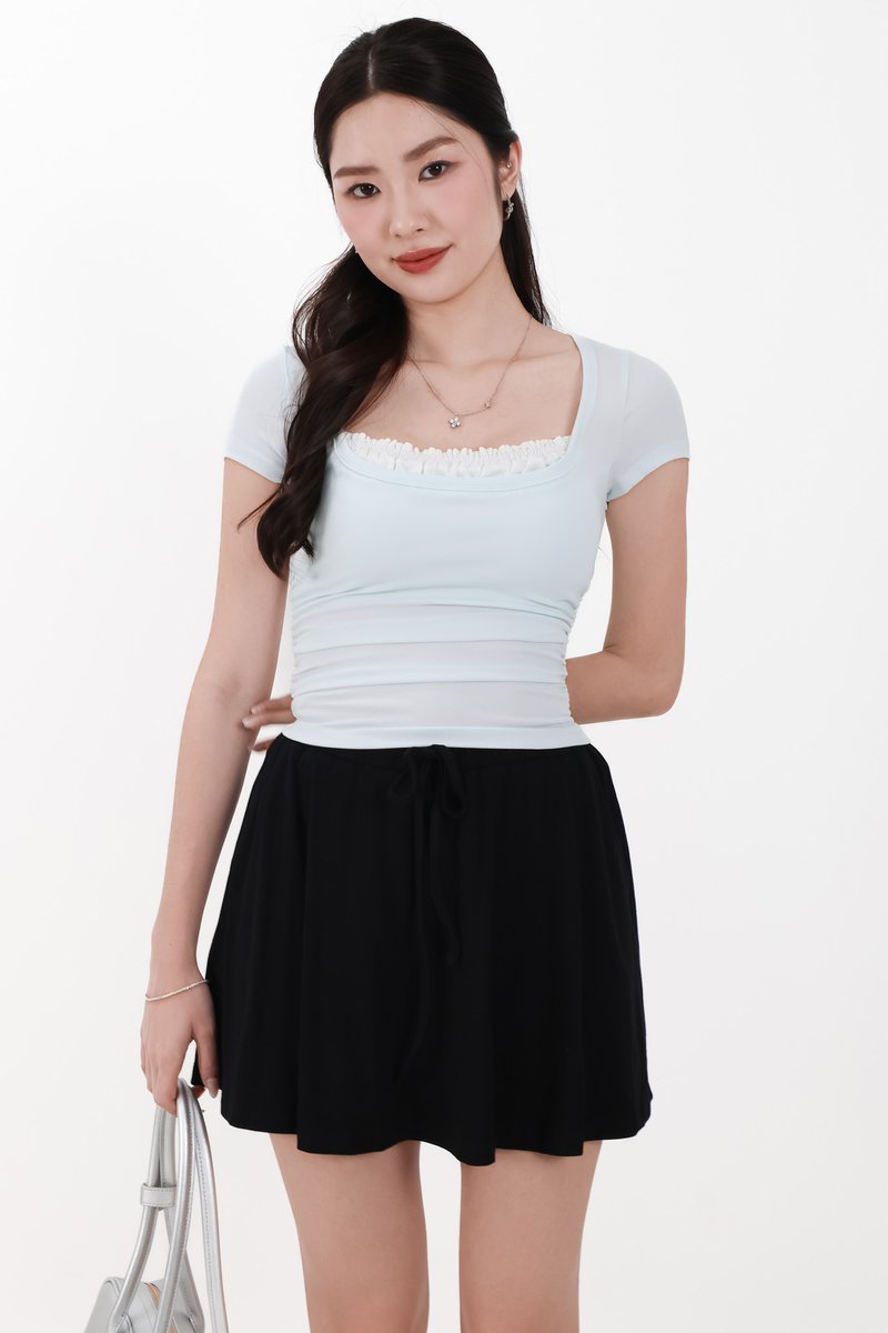 Carol Co-ord Drawstring Skorts in Black