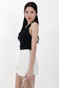 Catrine Cowl Neck Top in Black