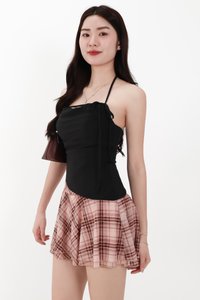 RESTOCKS | Taena Tie Strap Top in Black