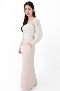 CNY2026 | Bora Bolero Ruched Top Set in White