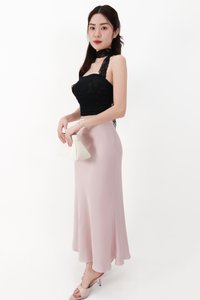 CNY2026 | Lamie Lace Mesh Halter Top in Black X Nude