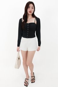 CNY2026 | Bora Bolero Ruched Top Set in Black