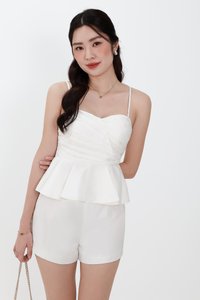 Sheyenne Satin Co-ord Set in White