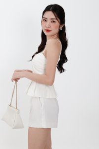 Sheyenne Satin Co-ord Set in White